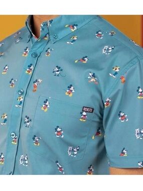 RSVLTS Disney 100 “Lil Mickeys” KUNUFLEX Short Sleeve Shirt Large – Rare